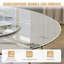 Ensemble de table de salle à manger 59 "en pierre frittée ronde 59" avec base de sablier en acier inoxydable doré - Table de cuisine de luxe moderne d'aspect marbre pour 4 à 6 personnes, table de surface résistante aux rayures et à la chaleur-1591668605