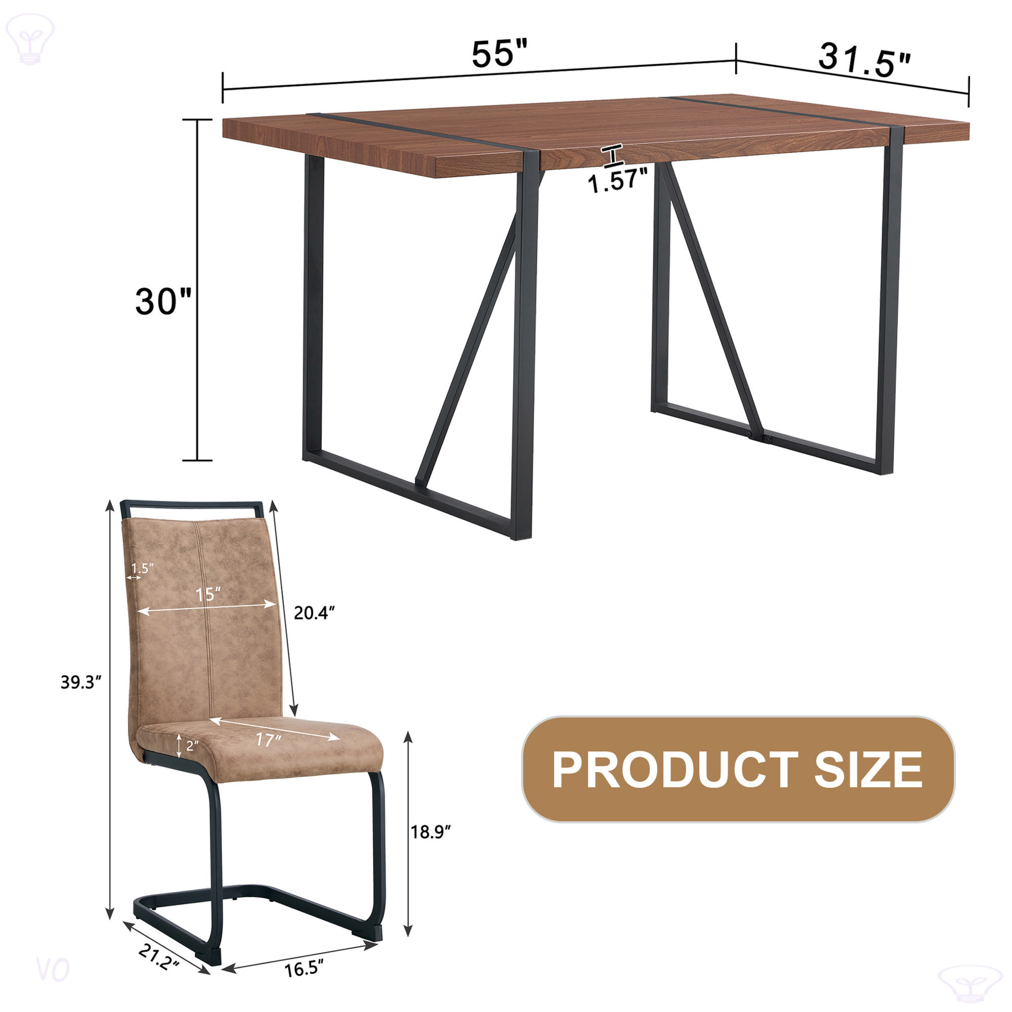 17 Stories Table And Chair Set. A Minimalist Retro Rectangular Dining ...