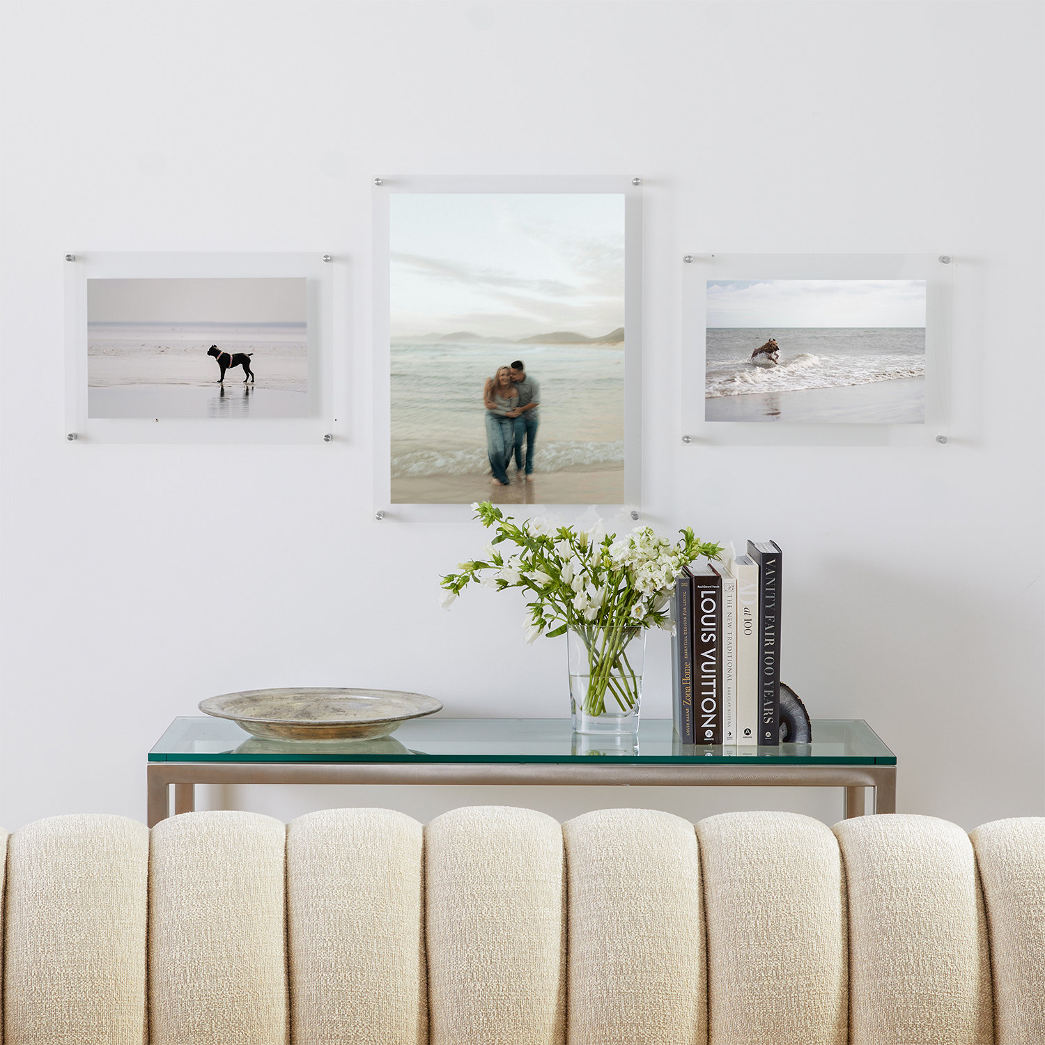 3-Piece Double Panel Frame Set, Silver