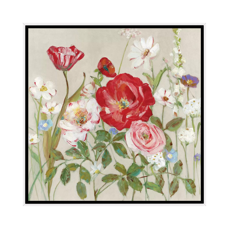 «Garden Menagerie I» par Sally Swatland - reproduction d'art, White Framed, Pas de tapis, H 37 po x l 37 po x P 1,5 po
