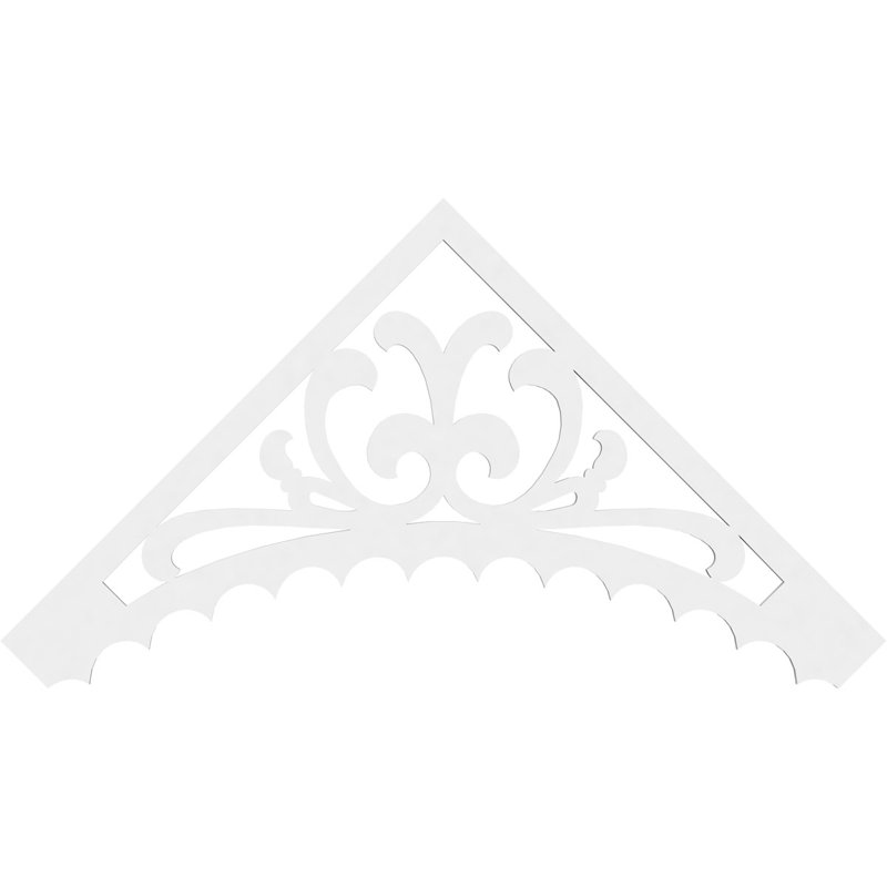 Pignon en PVC de qualité architecturale Genova, H 32,5 po x l 60 po x P 1 po, 12 / 12