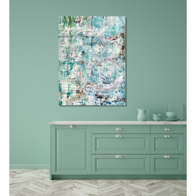 Big Green On Giclee Canvas Hand Embellished Art, 48" H x 36" W x 1.5" D, Wrapped Canvas