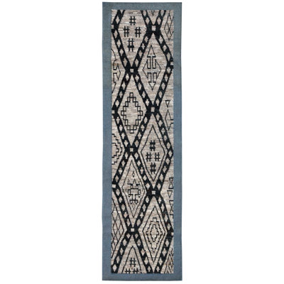 Tapis unique marocain nouvel âge 2 pi 11 po x 10 pi 2 po Moroccan