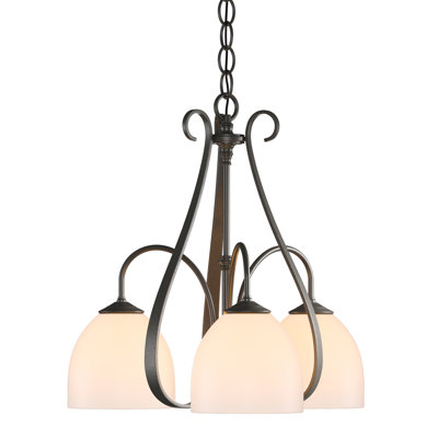 Sweeping Taper 3 - Light Shaded Classic/Traditional Chandelier