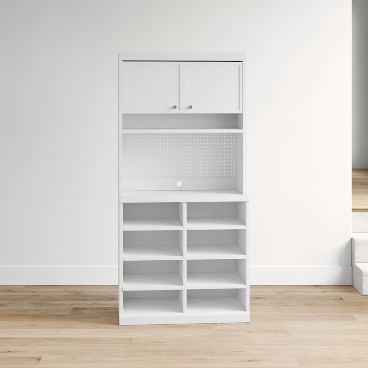 Teannan 31.9'' x 17.62'' Crafting Storage Cabinet with Sewing Machine Platform