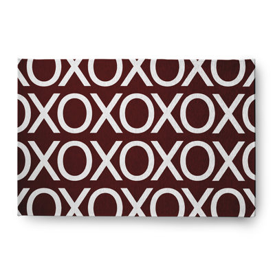 Tapis en chenille Hugs And Kisses Valentines