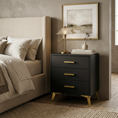 Hattenhauer 19.7" W 3-Drawer Nightstand