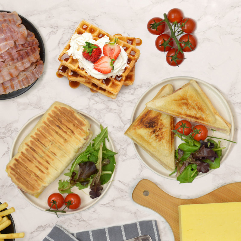 Kitchen Perfected Non Stick Specialty Grill Sandwich Maker with Lid