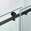 Semi-Frameless Single Sliding Shower Doors, 56-60" W X 76" H With 5/16" Clear Tempered Glass And Explosion-Proof Film-102630223