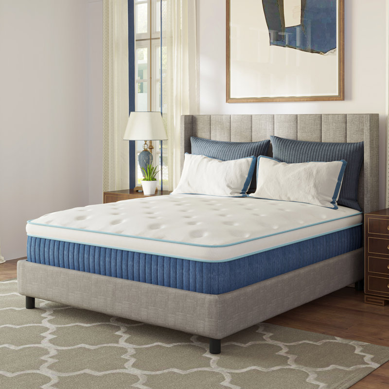 10" Medium Hybrid Mattress with Breathable Design, Pressure Relief, Full, 10"