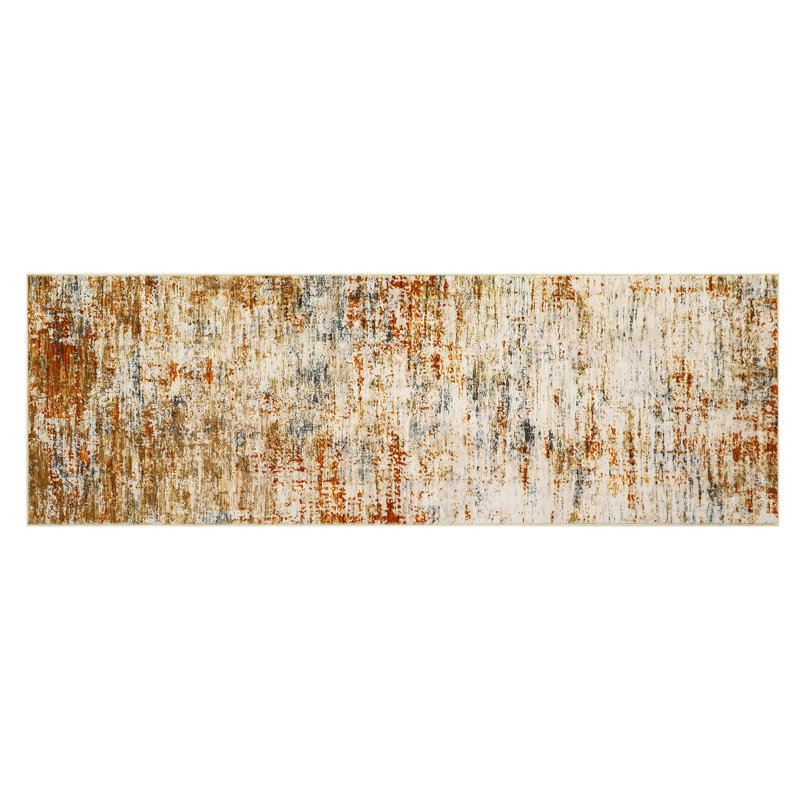 Modern Abstract Area Rug Machine Washable Rug Stain Resistant Easy Cleaning With Non-Slip Backing Soft Touch Folding Low Pile Floor Cover For Home Decor