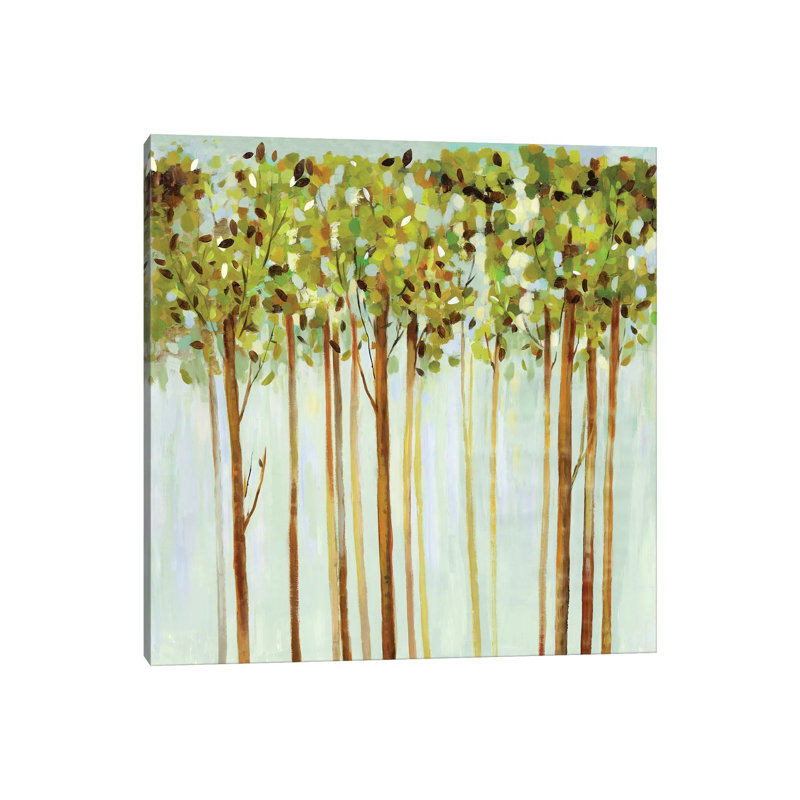 Green Leaves by Allison Pearce - Wrapped Canvas Painting, 30.48cm H x 30.48cm W x 1.91cm D