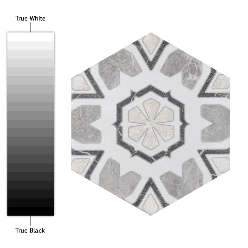 Mazzo 9" x 10" Porcelain Patterned Wall & Floor Tile