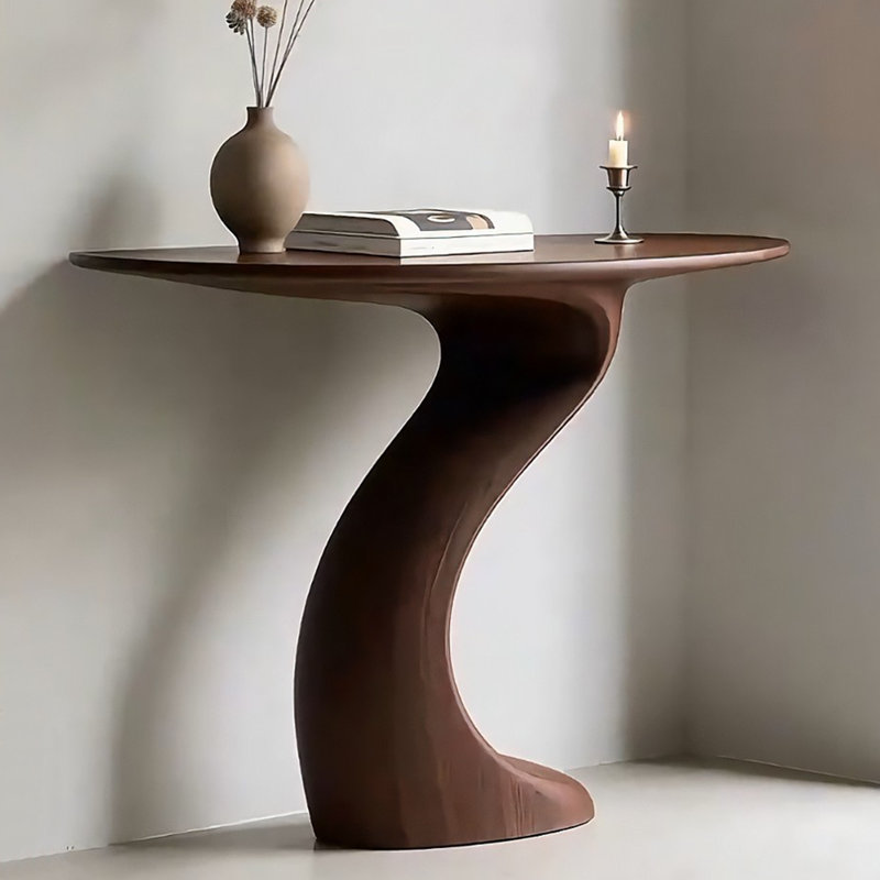 Console brun simple de style nordique, H 35,4 po x l 47,2 po x P 13,8 po