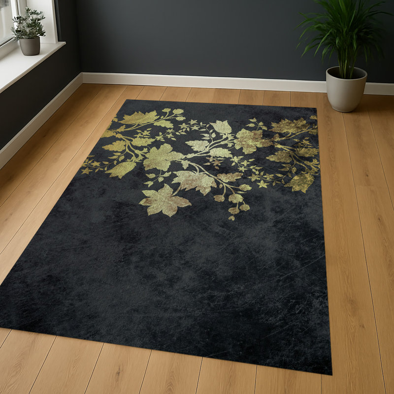 Floral Area Rug, Rectangle 140 x 200 cm