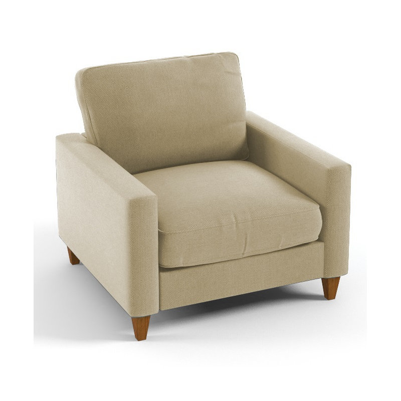 Mizpah Upholstered Armchair, Cream