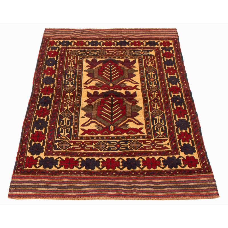 Tapis tadjik brun clair 3 pi 9 po x 6 pi 1 po