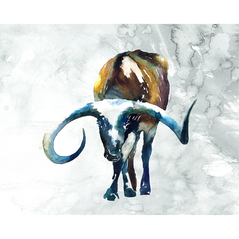 «Bovine Stance II» par Emma Brooks - Impression sur toile, Extérieur, H 40 po x l 43 po