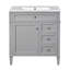 Meuble-lavabo moderne de 30 po avec lavabo rectangulaire et grand rangement-293245831