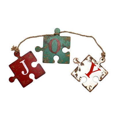 Accent décoratif en bois Joy puzzle