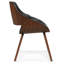 Chaise rembourrée Malden avec structure ergonomique en bois massif et style Mid-Century moderne-866862964