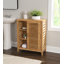 Armoire de salle de bain autoportante en bois de bambou massif Ayden