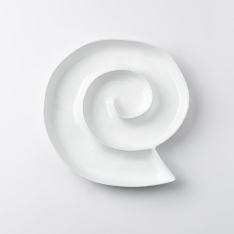 Plat à collation en porcelaine Snacktime - 8,8 po
