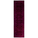Overdyed One-of-a-Kind 2' 7" X 9' 6" Hand Knotted Area Rug