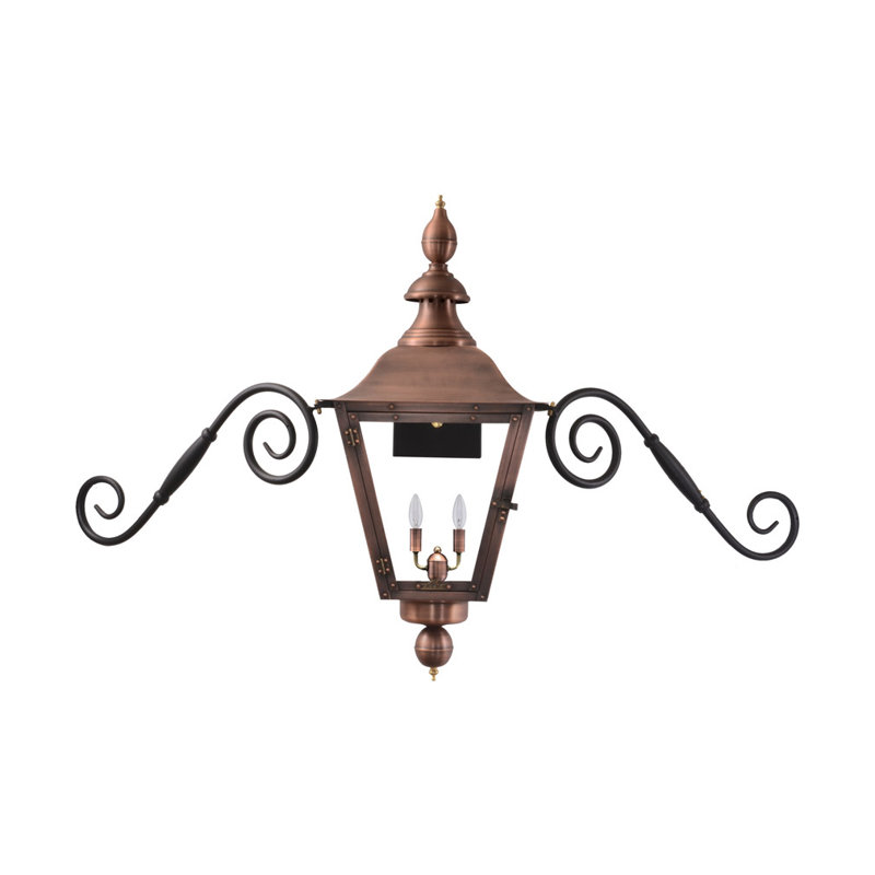Oak Alley Outdoor Wall Lantern, 28" H x 47" W x 15" D