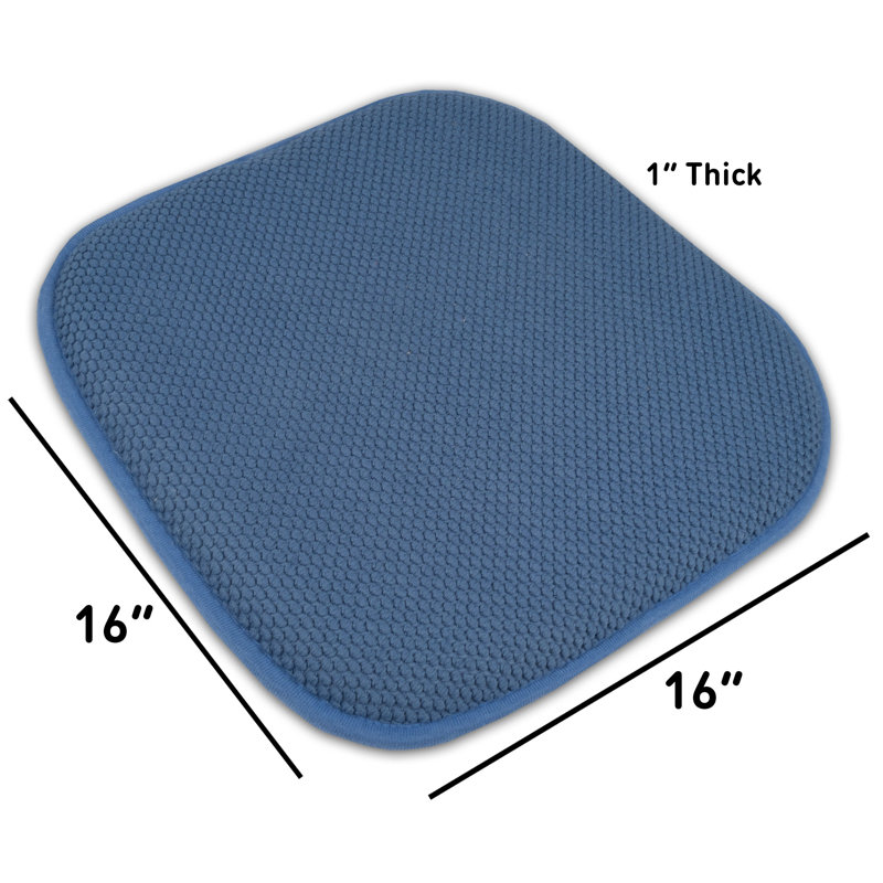 Coussins de chaise antidérapants Honeycomb, Bleu, Paquet de 12