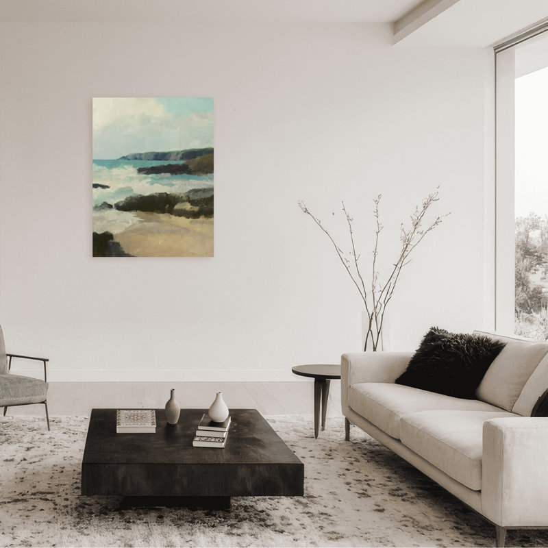 Coastal Retreat Rocky Beach par Dan Hobday, 30" H x 24" W x 1.5" D, Wrapped Canvas, Does Not Apply