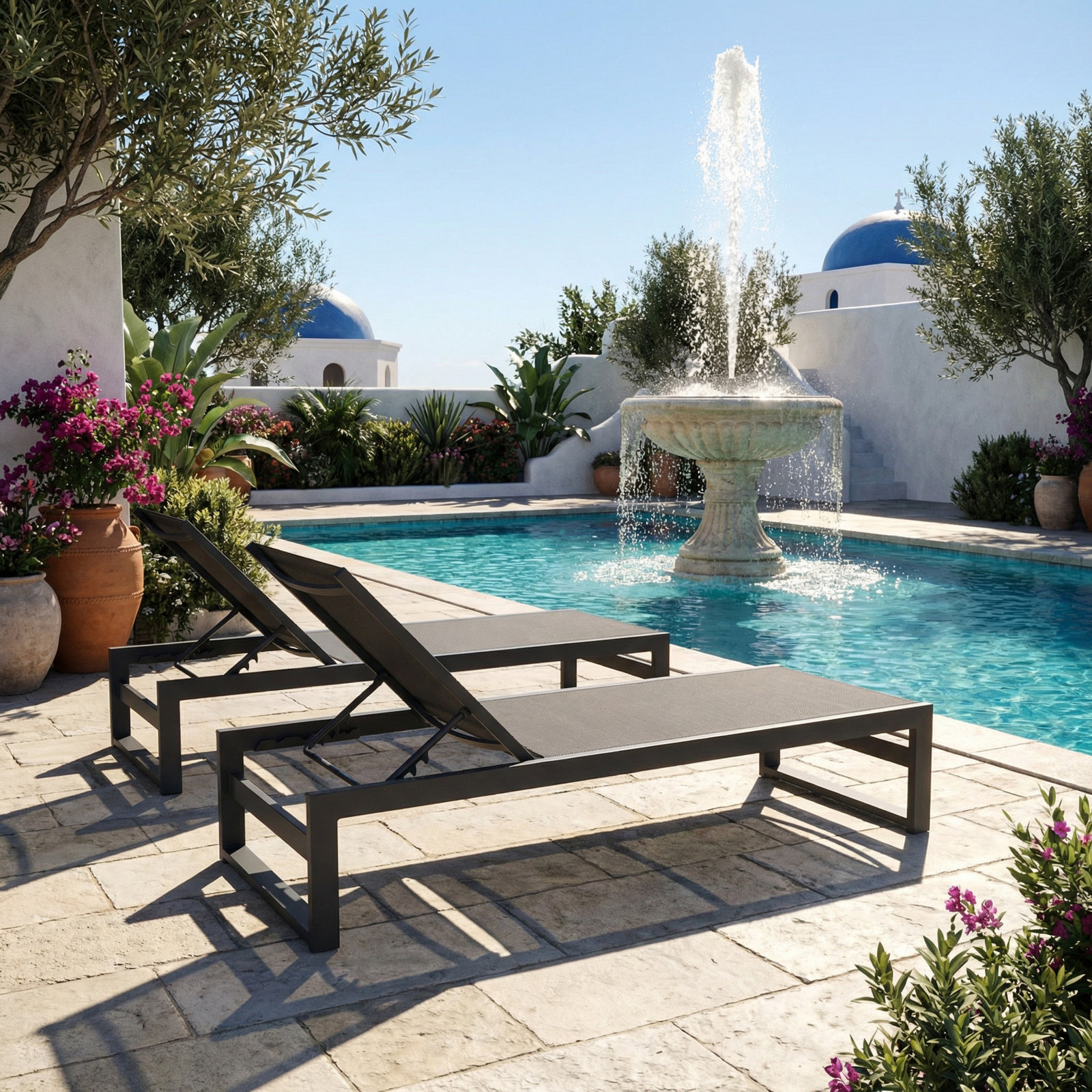 Howe 26" Patio Chaise Lounge, Gray
