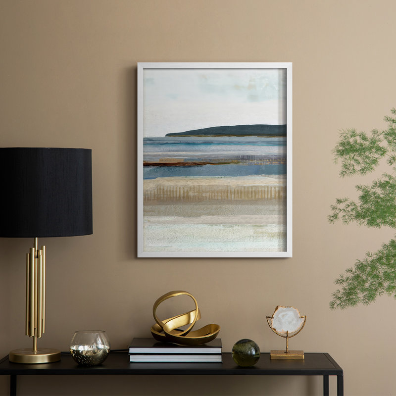 Reproduction encadrée Saltwater Bay II - bois massif, H 30 po x l 24 po, Blanc