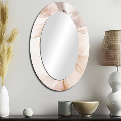 Miroir mural brun brun délicat II délicat - ovale brun