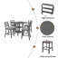 Ensemble de salle à manger 5 pièces à hauteur de comptoir en bois avec chaises rembourrées et étagères de rangement-1918922536