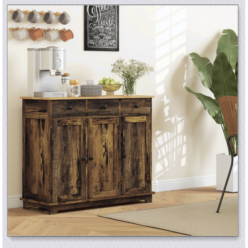 Accent Cabinet with Drawer, Rustic Brown