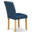 Chaises de cuisine Abbott Parson - Ensemble de 2 chaises de salle à manger rembourrées en similicuir bleu Oasis, chêne-1224577593-1224577752