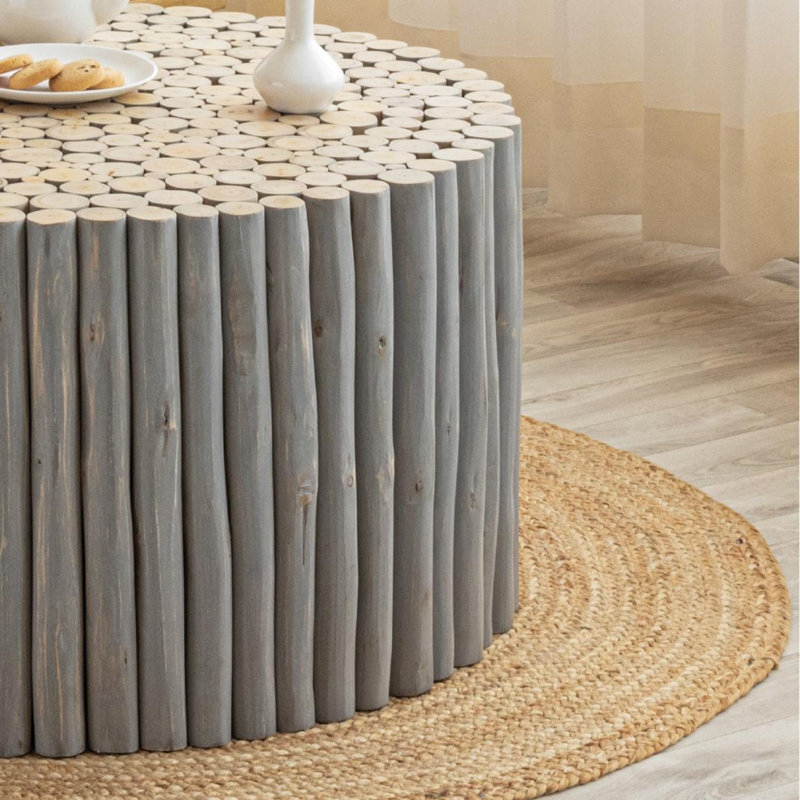 Celenne Solid Wood Coffee Table, Gray