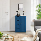 Jalieah Free-Standing Bathroom Cabinet with 4 Drawers and Adjustable Shelf
