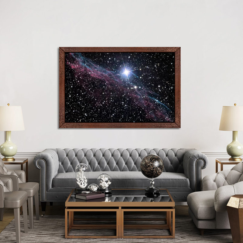 Veil Nebula by NASA - Wrapped Canvas Print, Brown Framed Canvas, 101.6 cm H x 66.04 cm W x 1.91 cm D