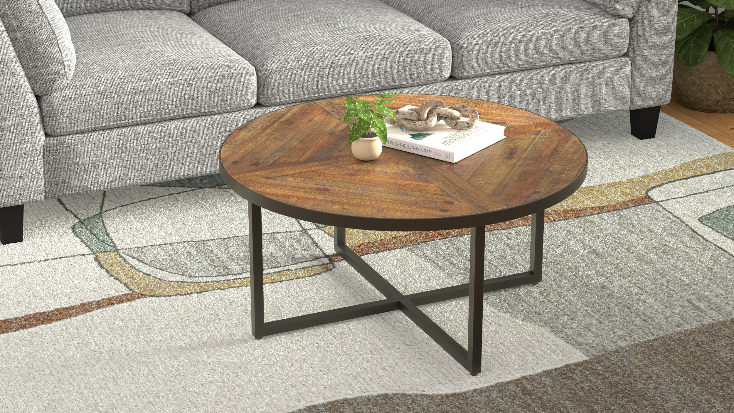 Dillwyn Solid Wood Top Coffee Table