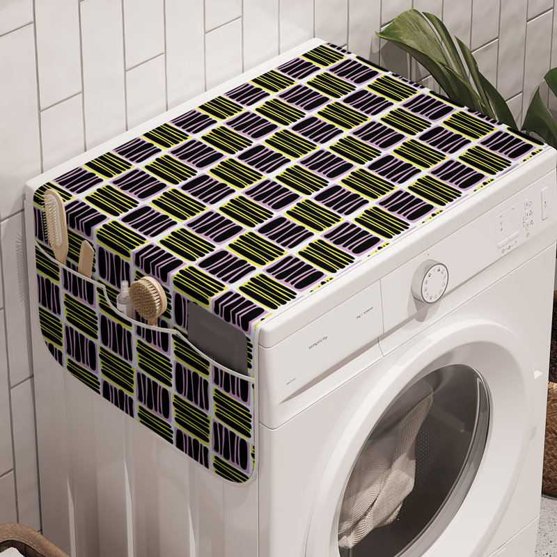 Ensemble de 2 bacs de rangement gris anthracite et jaune de 47 po x 18,5 po East Urban Home Hipster