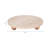 Natural Travertine Round Tray for Ottoman or Coffee Table Styling - Decorative Home Decor Accent Tray for Jewelry Display or Kitchen Counter - 10", Tan