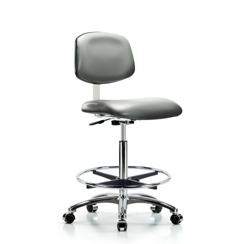 Pawsner Vinyl Task Chair, Casters, Sterling
