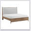 Lit plateforme moderne et transitionnel avec coussin d'ameublement amovible brun