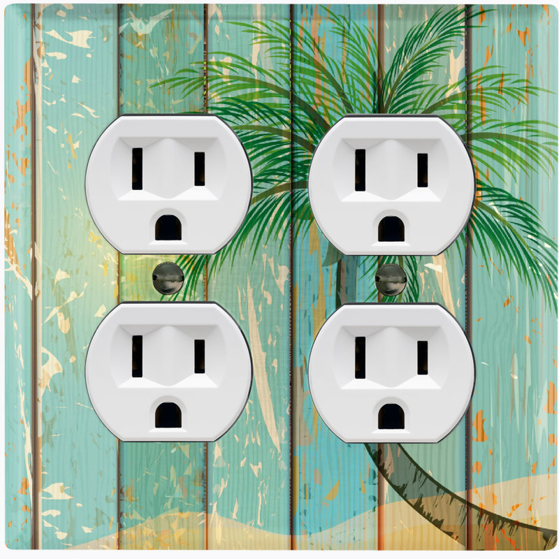 Plaque murale standard Palm Palm Green Fence