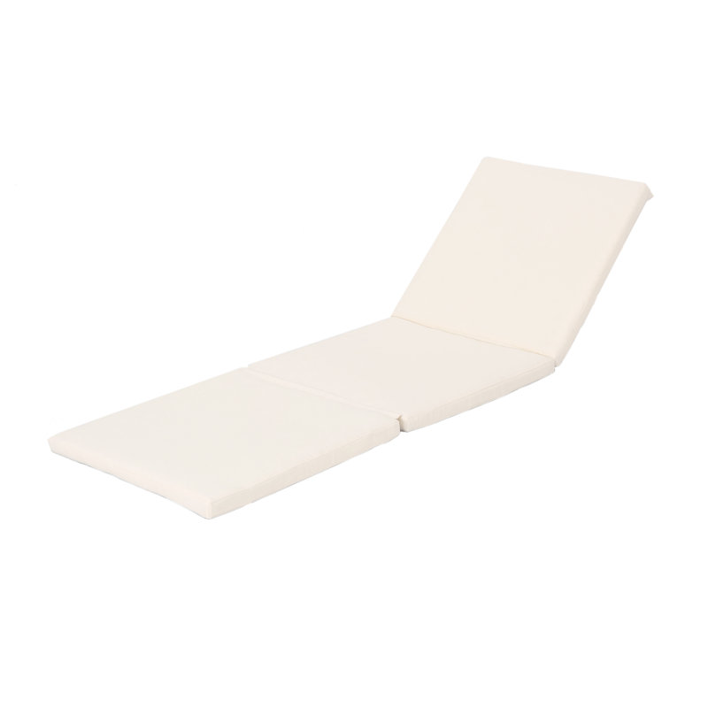 Outdoor Lounge Cushion, Waterproof Fabric with Secure Ties, Comfortable and Durable Design, Cream