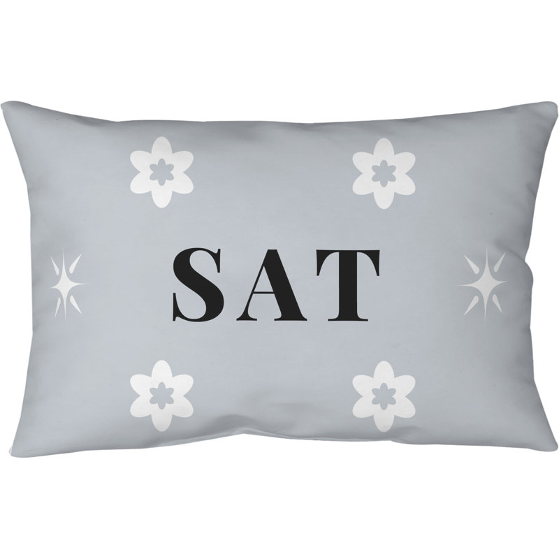 Coussin intérieur / extérieur San Antonio, Gris / blanc / noir