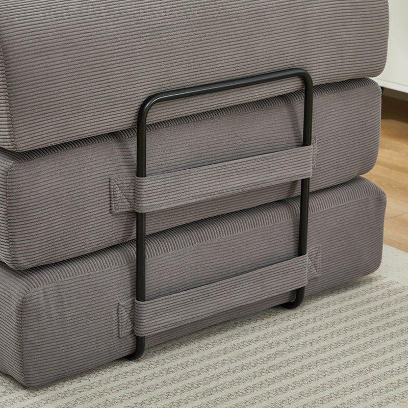 Canapé-lit pliant, canapé-lit convertible de 78,5 po avec 2 coussins, canapé-lit escamotable, matelas à ressorts en mousse, canapé futon