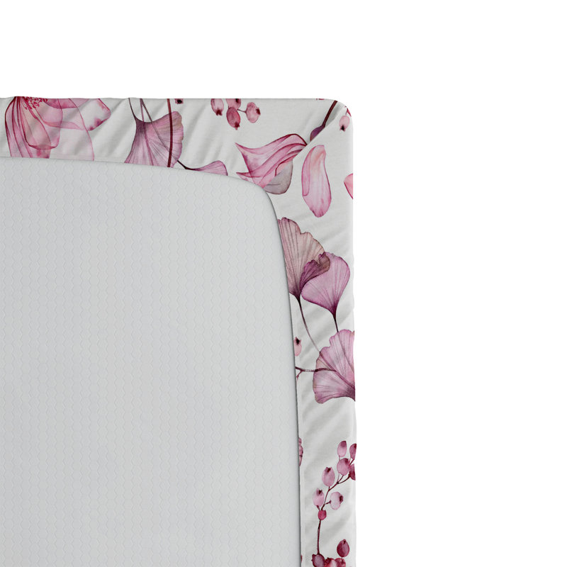 Drap-housse à motif floral Ambesonne, Rose, rose séchée, blanc / floral, Drap-housse grand